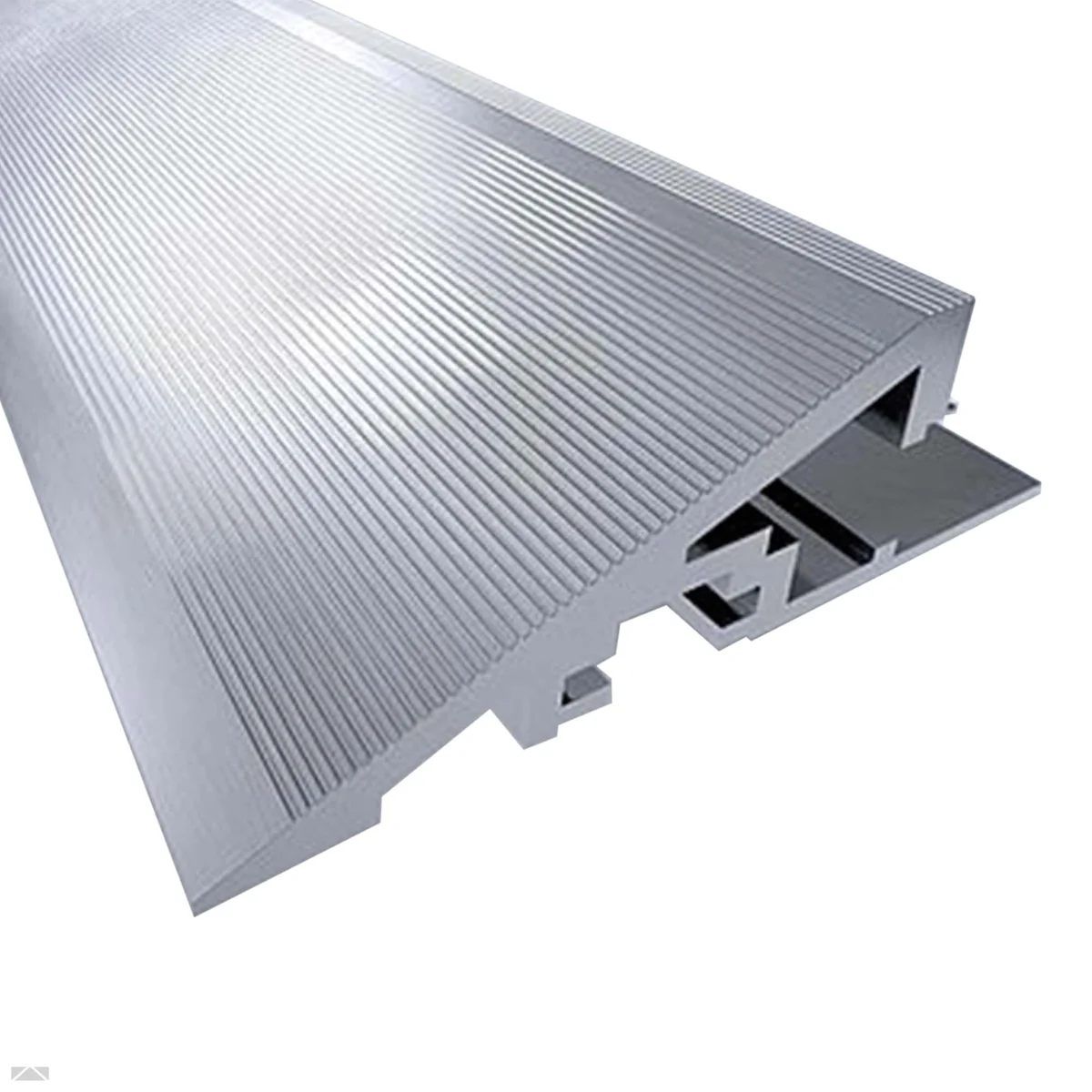 Top aanloopprofiel aluminium voor mat 10 mm.